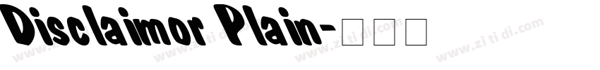 Disclaimor Plain字体转换